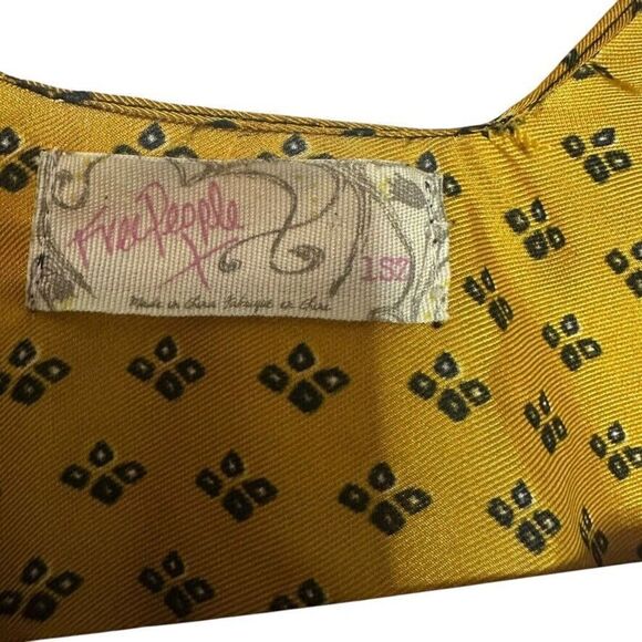 Free People Mon Cheri Silky Patchwork Kimono Women's OS Blue Multi Boho Hippie - Picture 3 of 6